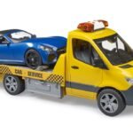 02675 - CAMIÓN TRANSPORTADOR DE AUTOMÓVILES MB SPRINTER CON MÓDULO DE LUZ Y SONIDO Y ROADSTER