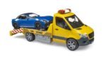 02675 - CAMIÓN TRANSPORTADOR DE AUTOMÓVILES MB SPRINTER CON MÓDULO DE LUZ Y SONIDO Y ROADSTER